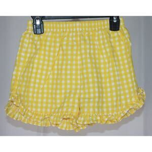 Eleanor Rose Yellow Gingham Ruffle Shorts Size 7-8 Boutique